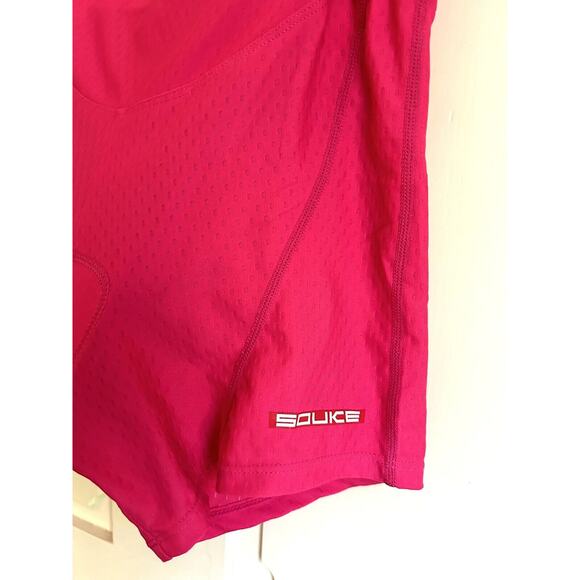 NWT Fushia Pink Souke Bike Shorts-Padded Bottom/Size Medium - Picture 2 of 4